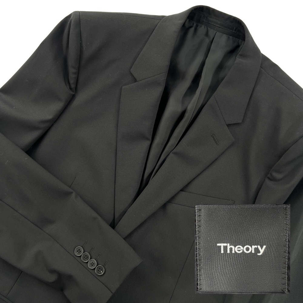 Theory Men Chambers New Tailor 2 Black Virgin Wool Blazer Suit Jacket 40R Formal